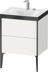Duravit XViu c-bonded Waschtischset 600 mm weiß bodenstehend mit Push-Open