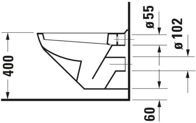 DURAVIT Wand-WC Design Classics Cascade 530 mm weiß – Wandhängendes Tiefspül-WC mit Spülrand