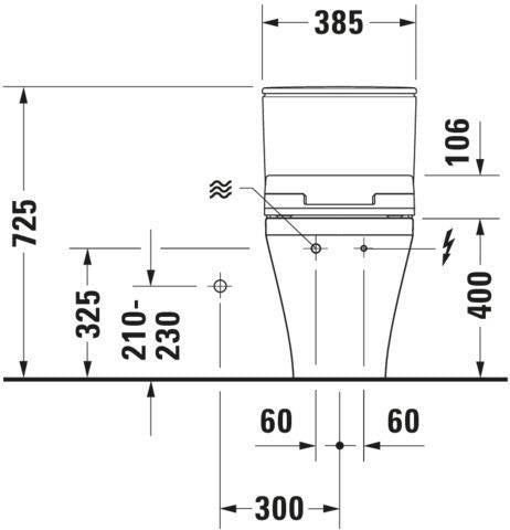 DURAVIT SensoWash Slim Dusch-WC-Sitz für DuraStyle, weiß, mit Fernbedienung & Durchlauferhitzer
