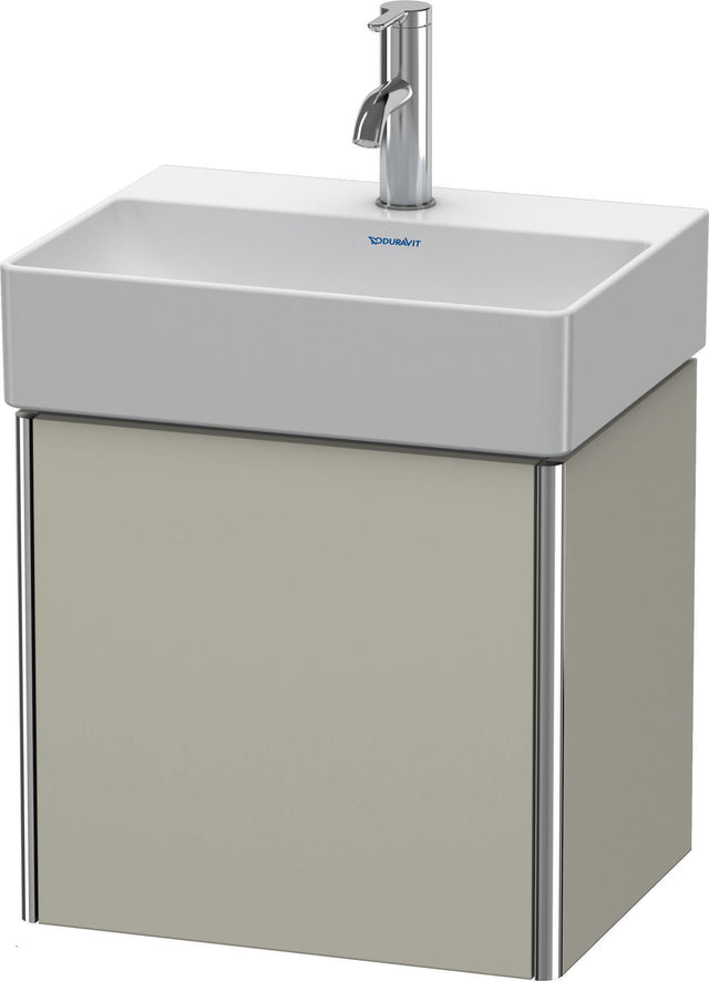 Duravit XSquare Waschtischunterbau 434 mm, 1 Tür rechts, Taupe Seidenmatt