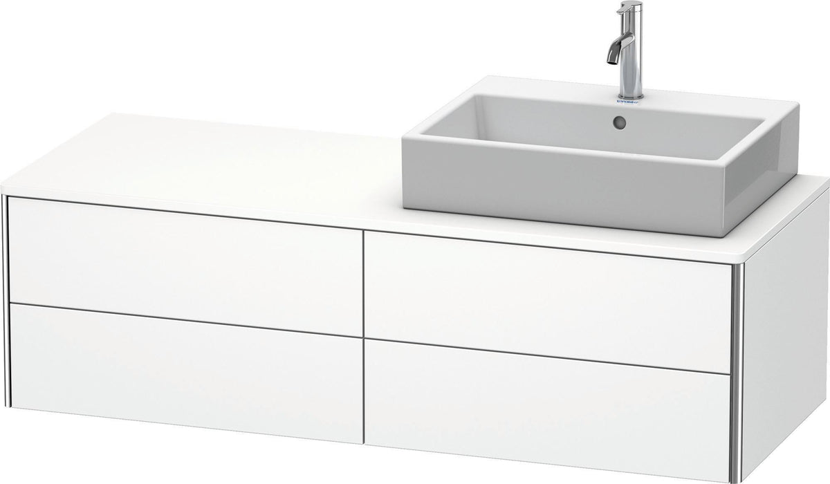 Duravit XSquare Konsolenwaschtischunterbau 1400 mm betongrau matt, 4 Schubkästen, wandhängend