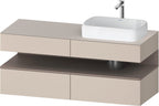 taupe supermatt / Nische basalt matt, mit Siphonausschnitt und Schürze / sonstige