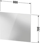 DURAVIT Licht & Spiegel Wandspiegel 1200x700 mm mit Heizung, LED und Sensorschalter – Weiß