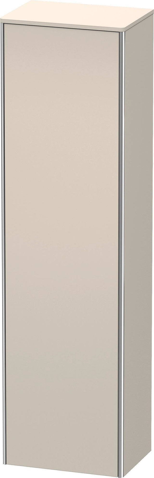 DURAVIT XSquare Hochschrank 500 mm, 1 Tür links, Tip-on, Taupe Seidenmatt, 1776 mm