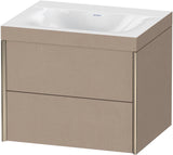 Duravit XViu Waschtischunterbau 600 mm, 2 Schubkästen, champagner matt/basalt matt