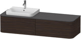Duravit Happy D.2 Konsolenwaschtischunterbau 1600 mm taupe supermatt mit Tip-On Technik