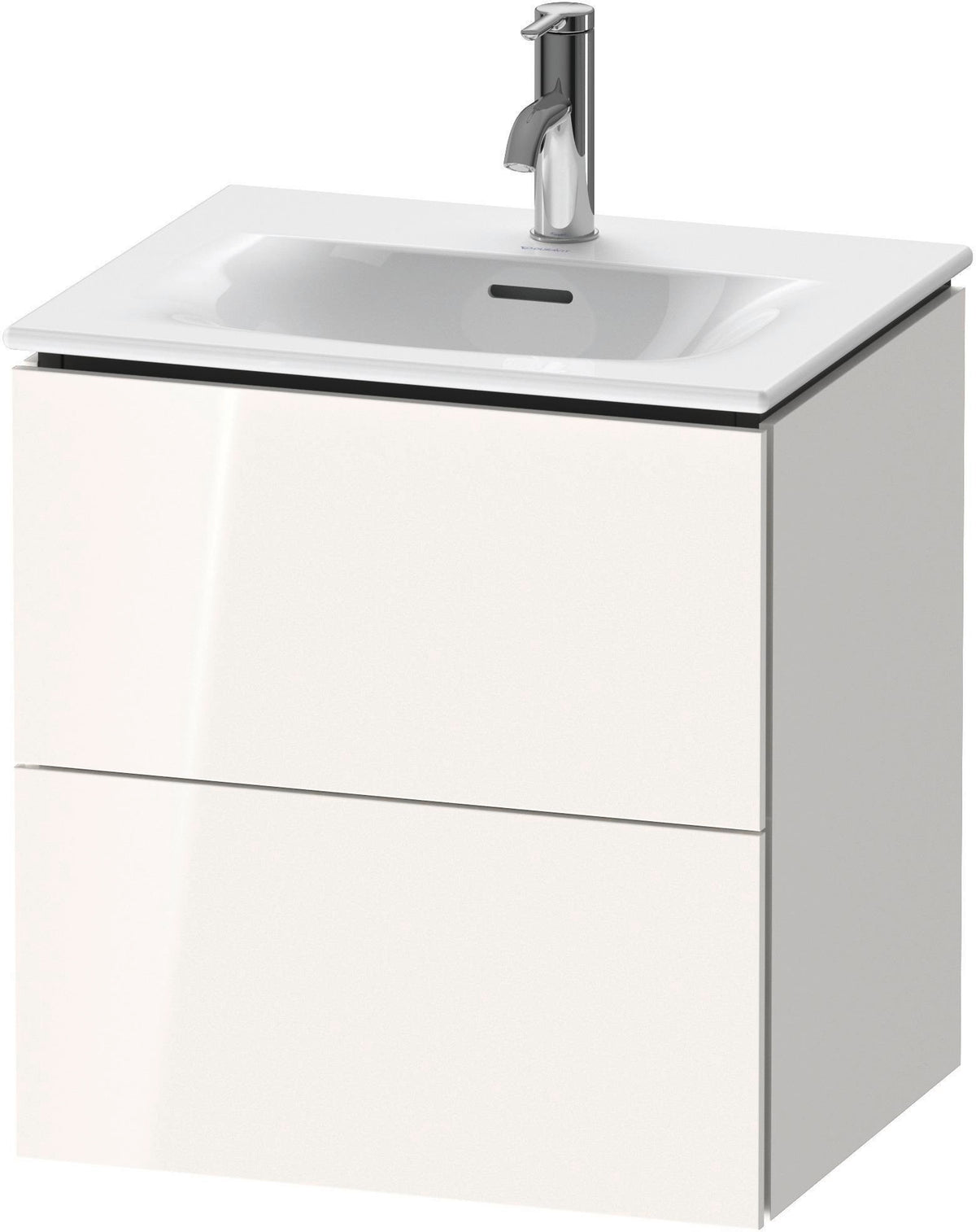 DURAVIT L-Cube Waschtischunterbau 520 mm weiß matt – 2 Schubkästen, wandhängend