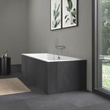 DURAVIT DuraSquare Einbau-Badewanne 1800x800 mm Weiß Matt mit Fußgestell und 2 Rückenschrägen