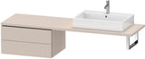 DURAVIT L-Cube Unterschrank 720 mm, 2 Schubkästen, weiß matt, wandhängend