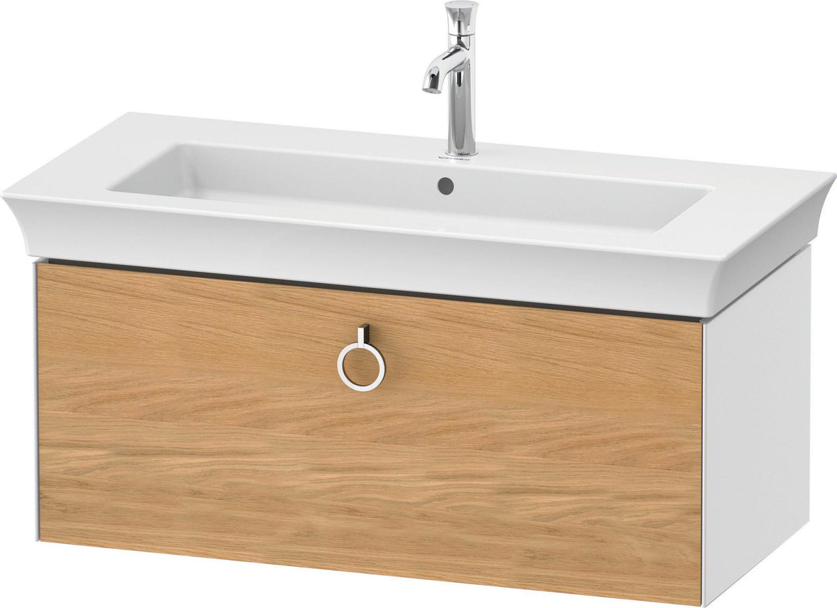 DURAVIT White Tulip Waschtischunterbau 984 mm, 1 Auszug, wandhängend, weiß seidenmatt, mit Griff