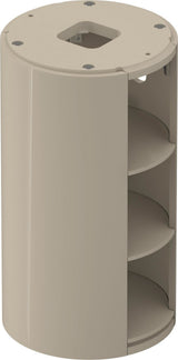 Duravit White Tulip Waschtischunterbau bodenstehend, 410 mm, Amerikanisch Nussbaum / Taupe Hochglanz, 3 offene Fächer, von Philippe Starck