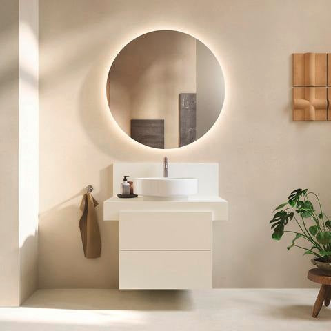 Duravit Balcoon Konsole 800x370x550 mm mit mittigem Ausschnitt, Elfenbein Matt