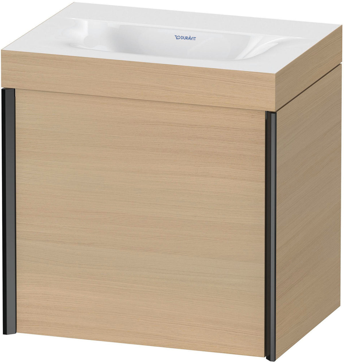 DURAVIT XViu Waschtischunterbau 460 mm – c-bonded Set, 1 Tür, Eiche-Schwarz