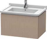 Duravit L-Cube Waschtischunterbau 670 mm taupe matt – Wandhängend mit Tip-On-Auszug