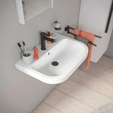 Duravit D-Code Waschtisch 650x460mm Weiß mit Überlauf, 1 Hahnloch, wandhängend