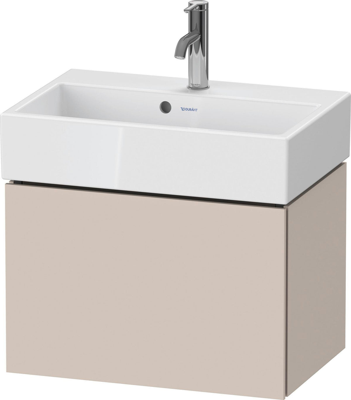 DURAVIT L-Cube Waschtischunterbau wandhängend 584 mm Weiß Matt mit 1 Auszug und Tip-On-Technik