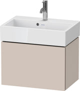DURAVIT L-Cube Waschtischunterbau wandhängend 584 mm Weiß Matt mit 1 Auszug und Tip-On-Technik