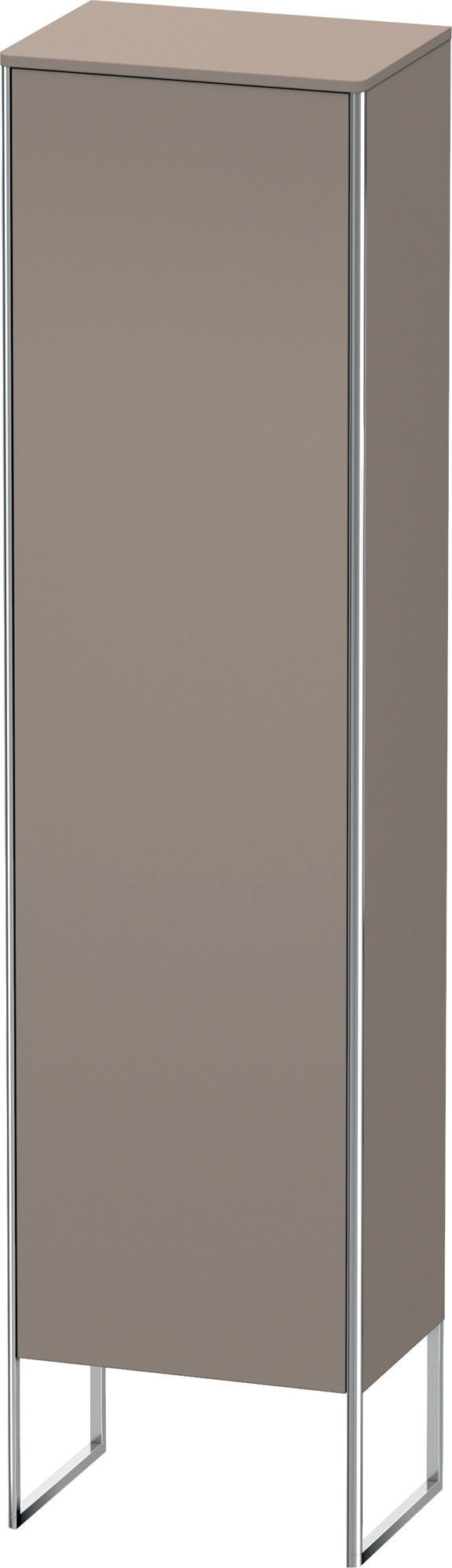Duravit Hochschrank XSquare, bodenstehend, 1 Tür, Tip-On, Basalt Matt, 2016 mm