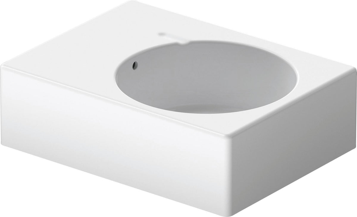 Duravit Design Classics Waschtisch 615 mm, Becken links, mit Überlauf und Hahnlochbank