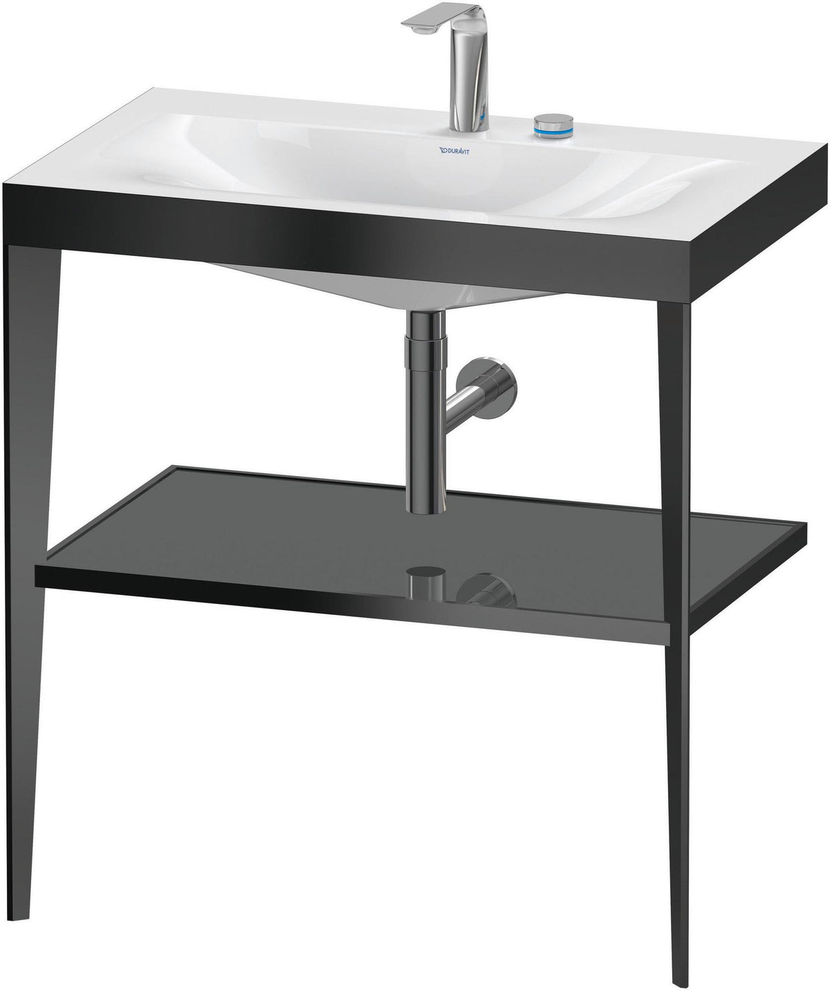 DURAVIT XViu c-bonded Waschtisch-Set mit Metallkonsole, 800 mm, apricot pearl hochglanz