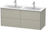 Duravit XSquare Waschtischunterbau 1280 mm, 4 Schubkästen, Betongrau Matt, wandhängend