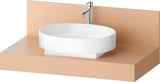 Duravit Balcoon Konsole 1000x370x550 mm – Elfenbein Matt, 1 Ausschnitt mittig