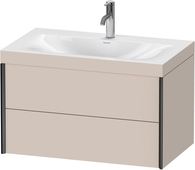 DURAVIT XViu c-bonded Waschtischset wandhängend 800x480x503mm mit 2 Schubkästen, Push-Open und Soft-Close