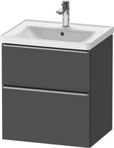 Duravit D-Neo Waschtischunterbau 584 mm betongrau matt mit Auszug und Schubkasten