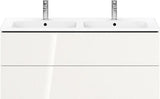 Duravit L-Cube Waschtischunterbau 1290 mm taupe supermatt mit Tip-On-Technik