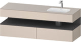 DURAVIT Qatego Einbauwaschtisch mit Konsolenwaschtischunterbau 1600 mm Weiß Matt