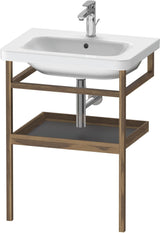 DURAVIT DuraStyle Möbel-Accessoire mit Handtuchhalter und Ablage, 440x590x805 mm, Weiß Matt/Eiche Massiv