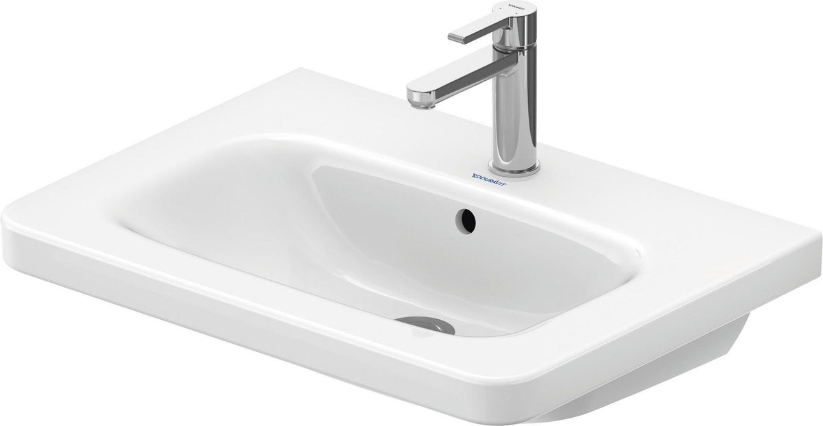 DURAVIT DuraStyle Möbelwaschtisch 650 mm mit Überlauf, 1 Hahnloch, weiß – wandhängend