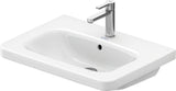 DURAVIT DuraStyle Möbelwaschtisch 650 mm mit Überlauf, 1 Hahnloch, weiß – wandhängend