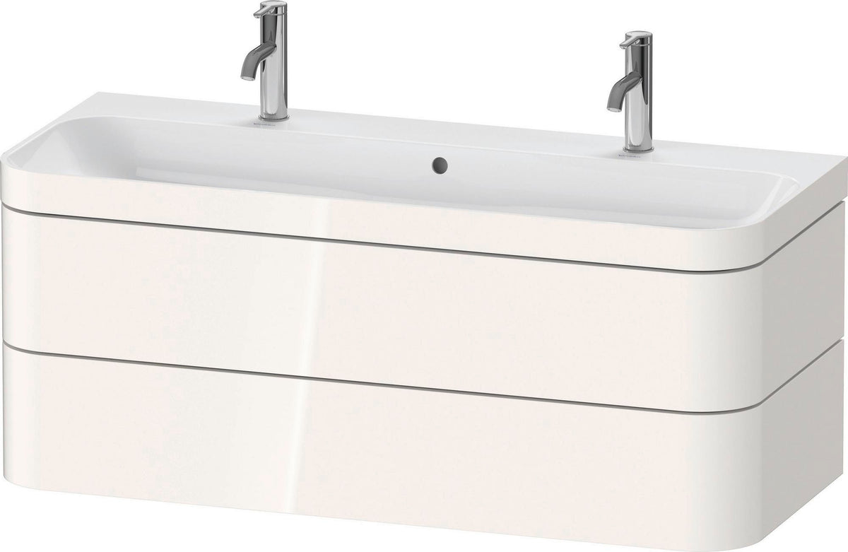 DURAVIT Happy D.2 c-bonded Waschtischset 1175 mm wandhängend mit 2 Schubkästen und Tip-on Technik