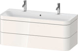 DURAVIT Happy D.2 c-bonded Waschtischset 1175 mm wandhängend mit 2 Schubkästen und Tip-on Technik