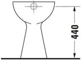 DURAVIT Stand-WC Design Classics Sudan 505 mm erhöht, weiß, Abgang senkrecht