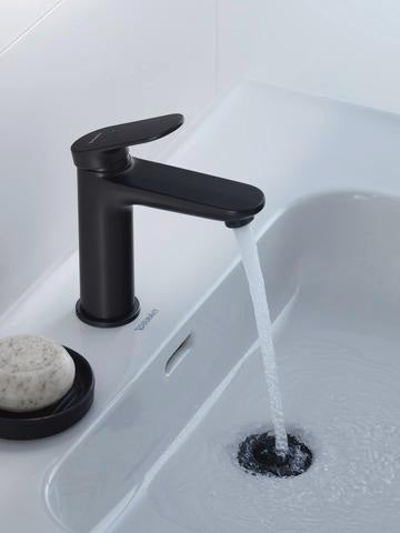DURAVIT Wave Einhebel-Waschtischmischer M mit Zugstange, Chrom – Keramikmischsystem, 122 mm Ausladung