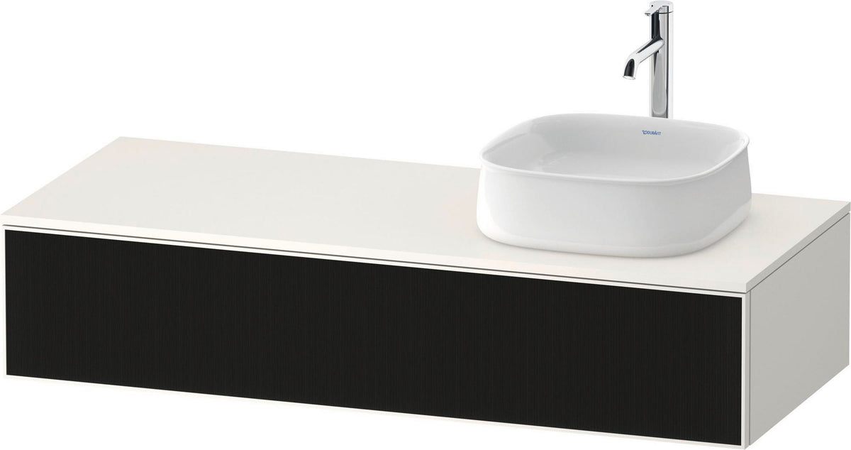 Duravit Zencha Konsolen-Waschtischunterbau 1300 mm Eiche Anthrazit mit Auszug
