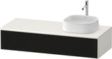 Duravit Zencha Konsolen-Waschtischunterbau 1300 mm Eiche Anthrazit mit Auszug