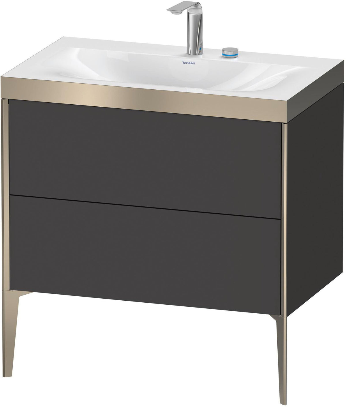 DURAVIT XViu c-bonded Waschtischset bodenstehend 800 mm mit 2 Auszügen und Push-Open