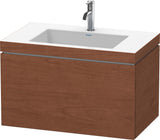 Duravit L-Cube Waschtischset 800 mm mit Vero Air, Amerik. Nussbaum, wandhängend, c-bonded