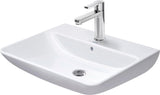 Duravit Waschtisch ME by Starck 650 mm Weiß Seidenmatt mit Überlauf und Hahnlochbank