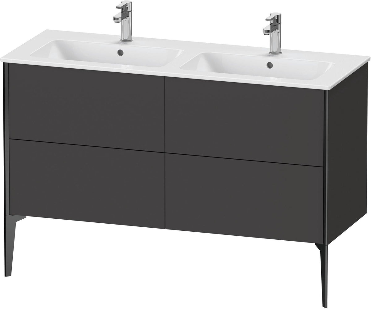 DURAVIT XViu Waschtischunterbau bodenstehend 1280 mm, 4 Auszüge, weiß matt – Tip-On