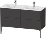 DURAVIT XViu Waschtischunterbau bodenstehend 1280 mm, 4 Auszüge, weiß matt – Tip-On