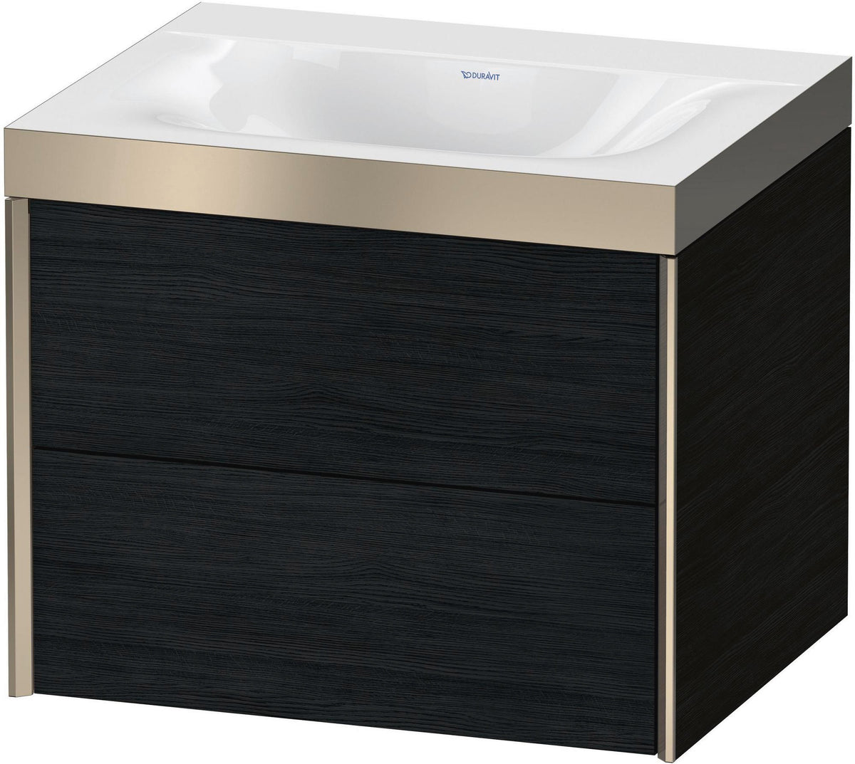 DURAVIT XViu c-bonded Waschtischunterschrank 600 mm, 2 Schubkästen, Eiche, wandhängend