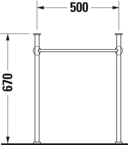 DURAVIT Metallkonsole Scola für 068460/068560 Chrom – Design Classics Möbelgestell