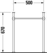 DURAVIT Metallkonsole Scola für 068460/068560 Chrom – Design Classics Möbelgestell