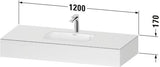 DURAVIT Qatego Einbauwaschtisch mit Konsole 800x550mm Weiß Hochglanz – Studio F. A. Porsche