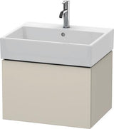 Duravit L-Cube Waschtischunterbau 584 mm taupe supermatt mit Tip-On und Dämpfung