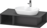 Duravit D-Neo Waschtischunterbau 800 mm Betongrau Matt – Wandhängend, 1 offenes Fach links